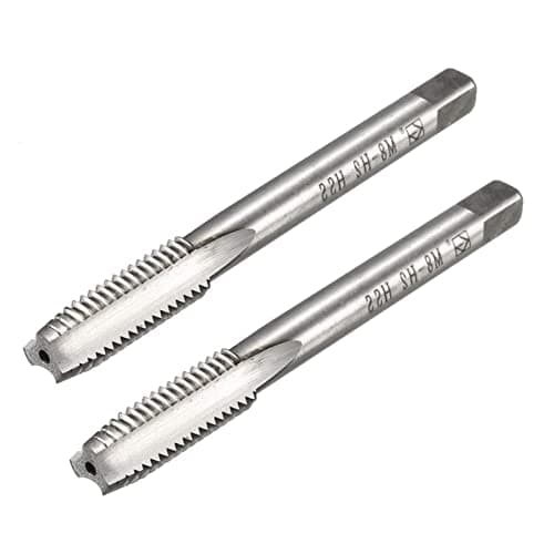 Image of TA-VIGOR M8 x 1.25mm Straight Flute Screw Thread Tap, Thread Milling Tap with H2 Tolerance, HSS Straight 3 Flutes Metric Machine Tap for Drilling and Tapping 2Pcs