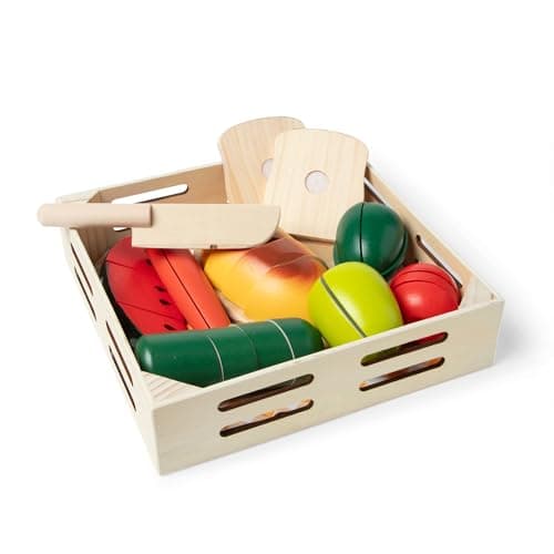 Image of Melissa & Doug Slicer Set - Food Toy to Cut in Wood, Montessori Kitchen Accessories, Educational Games, Gift for Children and Girls, 2+ Years
