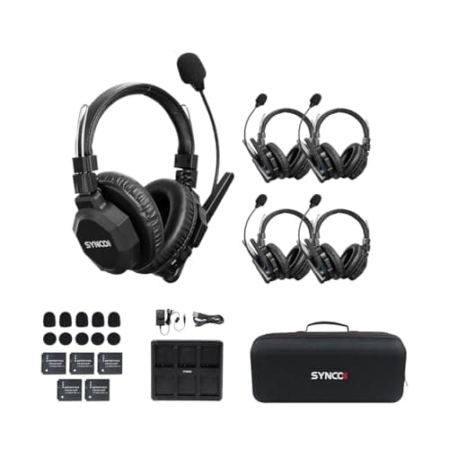 Image of SYNCO XTALK Xmax5 Intercom Headset System 2.4GHz 1640 feet / 500 Meters Dual-Ear Team Communication Headset for Live Show Stage Performance Movie Shoot