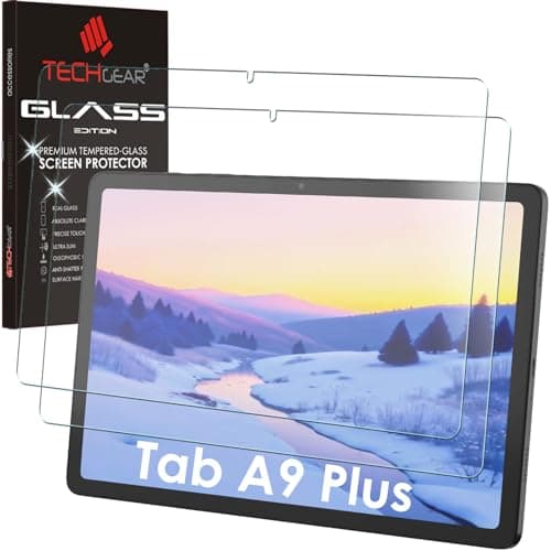 Image of TECHGEAR 2 Pack Tempered Glass Screen Protector for Samsung Galaxy Tab A11 Plus / A11+ (2025) & Tab A9 Plus / A9+ (2023) 11" [HD Clarity] [9H Hardness] [Easy-Clean Surface] [Stylus & S Pen Compatible]