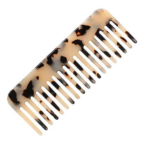 Image of Jagowa 1 Piece Large Hair Detangling Comb with Marble Pattern Wide Tooth Comb for Women Long Curly Wavy Wet Hair and Men Curls, 11.8cm (Marble)