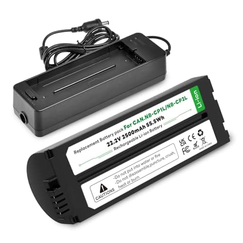 Image of 2500mAh NB-CP2L NB CP2L battery + charger for Canon NB-CP1L SELPHY CP100 CP200 CP300 CP400 CP510 CP600 photo printer