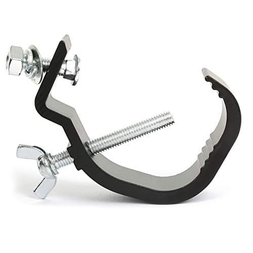 Image of beamz CC63B Black G-Clamp for Truss - 30kg Capacity, Adjustable 32-51mm Diameter, Strong Metal Construction, Lighting Clamp, Stage Lighting Clamps, Lighting Truss Clamps