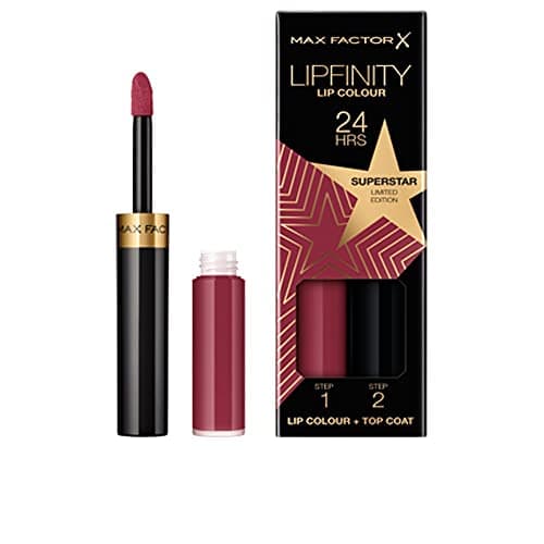 Image of Max Factor Lipfinity Superstar, Long-Lasting, Two Step Lipstick, Vibrant Colour, Hydrating, Lasts 24 Hrs, Matte Lip Colour With Glossy Top Coat, 4.2g