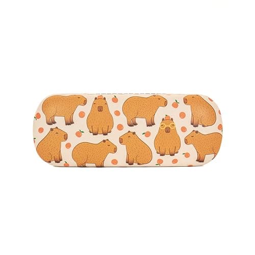 Image of Sass & Belle Capybara Glasses Case - Cute Spectacle Holder for Kids & Adults, Fun Animal Print Sunglasses Case for Travel or Everyday Use, Eye-Catching Design