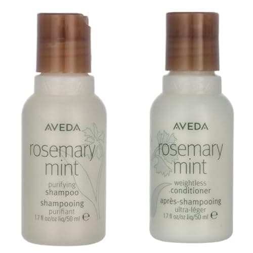 Image of Aveda Rosemary Mint Purifying Shampoo & Conditioner Duo | Clarifying Shampoo | Lightweight Conditioner for Normal to Oily Hair | Fine to Medium Hair Types | 97%+ Naturally Derived* | Travel Size