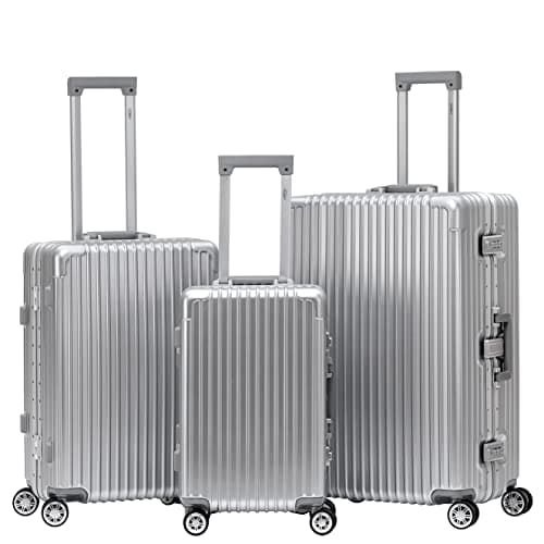 Image of Flight Knight Premium Travel Suitcase - 8 Spinner Wheels - Built-in TSA Lock Lightweight Aluminium Frame, ABS Hard Shell Carry on Check in Luggage Highly Durable - Approved for Over 100 Airlines