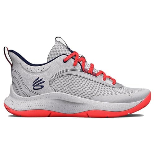 Image of Under Armour Grade School Kids Curry 3Z6 Basketball Shoes Size, Mod Gray Halo Gray Midnight Navy 101, 12.0 cm W