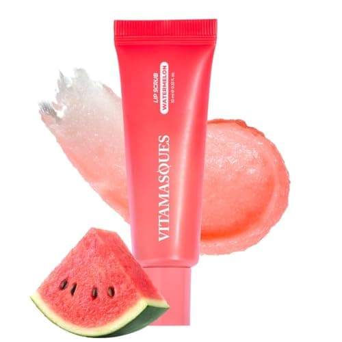 Image of Vitamasques Lip Sugar Scrub - Watermelon, Lip Exfoliator Scrub, Sugar Scrubs, Overnight Hydration & Softening, Soothing Dryness, moisturizing lip scrub is enriched with Shea Butter - Made in Korea