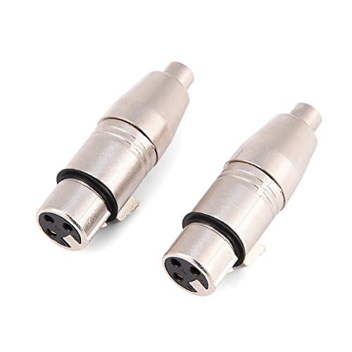Image of Tangxi XLR Adapter, 2Pcs XLR 3Pin Female to RCA Female Audio Mic Connector Adapter