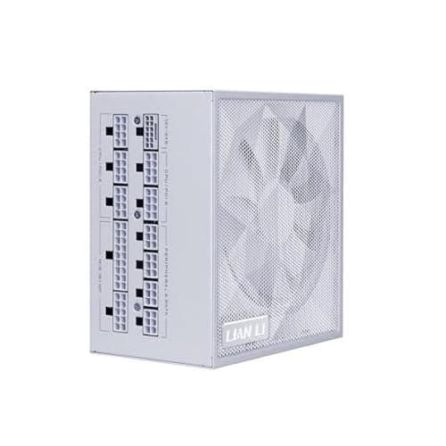 Image of Lian Li SX Series Modular Power Supply – 80 PLUS Platinum Efficiency, ATX 3.1 and PCIe 5.1 Compliant, Fully Modular Braided Cables, 120mm FDB Fan with Zero RPM Mode - 1200W, White