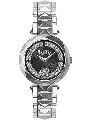 Image of Versus Versace Women's Watch Covent Garden Crystal 36 mm Stainless Steel Strap Colour: Silver/Black