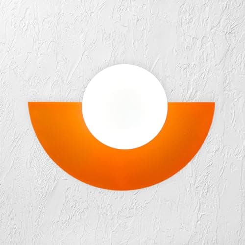 Image of Bamyum Indoor Wall Lamp - Orange Metal Decoration for Living Room, Bathroom, Bedroom