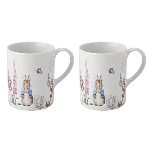 Image of Peter Rabbit Contemporary Design Set of 2 Mugs