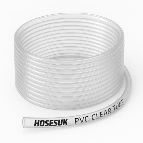 Image of 8mm x 10mm Transparent Tube PVC Clear Hose, Flexible Vinyl Tubing, Food Grade Plastic Tube Pipe for Transfer Water Oil Air 3 Metre (9.84 Ft)