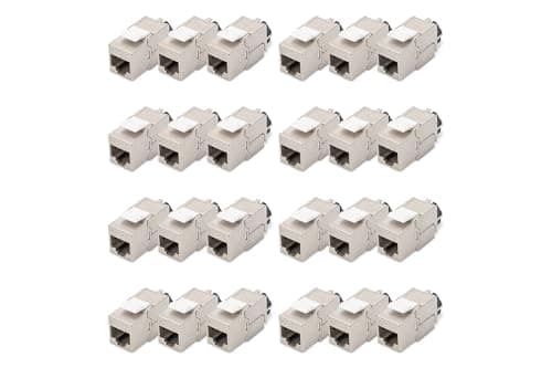 Image of Digitus Keystone module Cat-6A Shielded - 24 pieces - RJ45 socket - 500 MHz 10GBase-T - AWG 26-22 - Design compatible - With latching lever - Tool-free installation