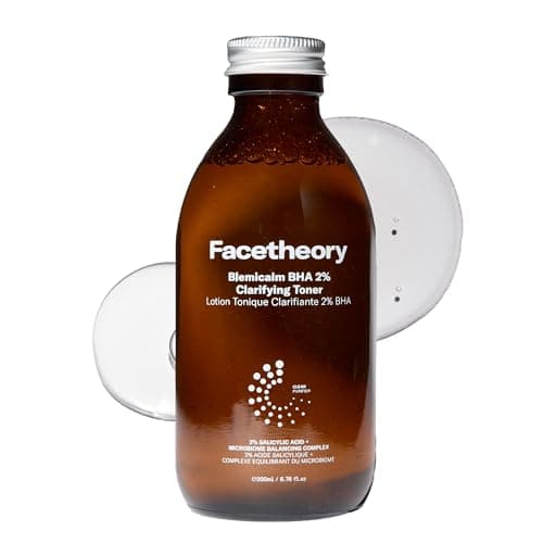 Image of facetheory Blemicalm BHA 2% Clarifying Toner - Oil-Control, Blemish-Fighting Toner with Microbiome Balancing Complex - For Clear, Smooth Skin (200 ml)