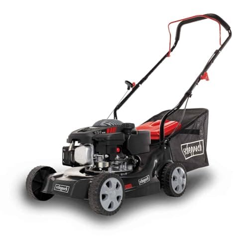 Image of Scheppach MP132-40 Push Compact Petrol Lawnmower | 40 cm Cutting Width | Lightweight & Manoeuvrable | 35L Grass Bag | Easy Clean & Storage
