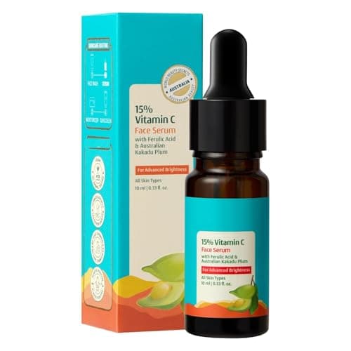 Image of 15% Vitamin C Serum 10ml For Glowing Skin | Advanced Formulation With Ferulic Acid & Vitamin E |Reduces Dark Spots, Pigmentation |For All, Oily, Combination, Normal Skin |Men, Women
