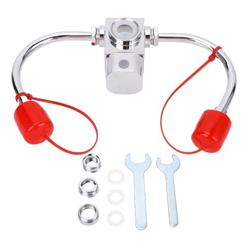 Image of Faucet Mounted Eye Wash Station - 360 Degree Rotating Emergency Eyewash Kit with 3 Adapters for Laboratory and Factory - Adjustable Water Flow and Double Layer Filter - Replaces