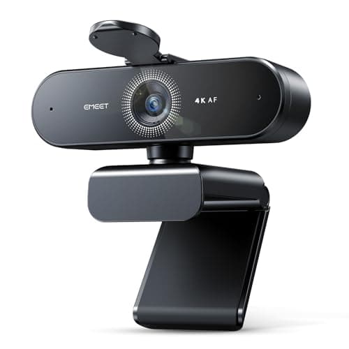Image of EMEET NOVA 4K Webcam for PC - Ultra 4K HD, PDAF Autofocus, Dual Noise-Cancelling Mics, 73° FOV, Auto Light Correction, USB Plug&Play, Privacy Cover, Ideal for High-End Business Meetings&Live Streaming