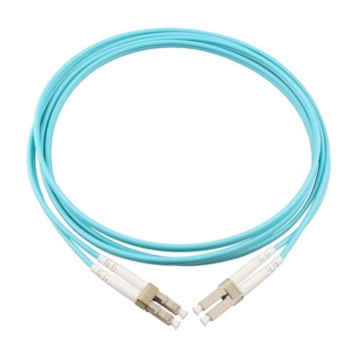Image of Jopto Fiber Patch Cable LC to LC OM4 10GB/Gigabit Multimode Jumper Duplex 2m(7ft) Fiber Optic Cable LC/UPC to LC/UPC Connector PVC Fiber Optic Cord 50/125um LSZH Jacket