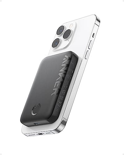 Image of Anker Power Bank, 321 Magnetic Battery (PowerCore Magnetic 5K), 5,000mAh Wireless Portable Charger, Compatible with iPhone 16/16 Plus/16 Pro/16 Pro Max, iPhone 15/14/13/12 Series