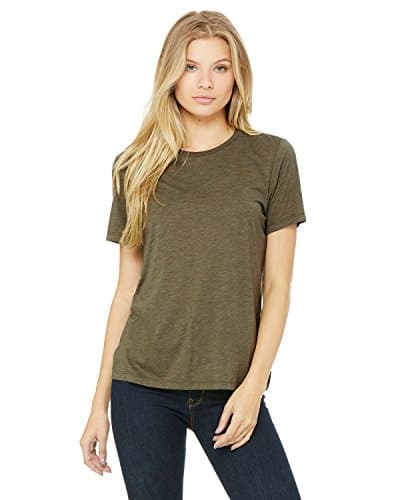 Image of Bella Canvas B6400 Ladies' Relaxed Jersey Short-Sleeve T-Shirt Olive Triblend XL