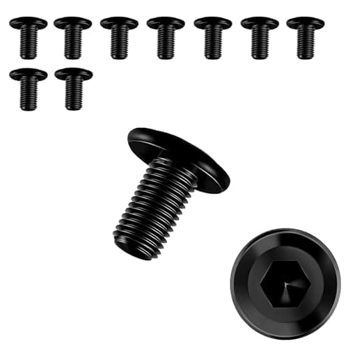 Image of 10 PCS Bolt M6×12,Stainless Steel Bolts,Flat Head Hex Socket Cap Screws Bolts,Allen Socket Bolts Screws,Furniture Screws,M6x12mm,Black(M6×12)
