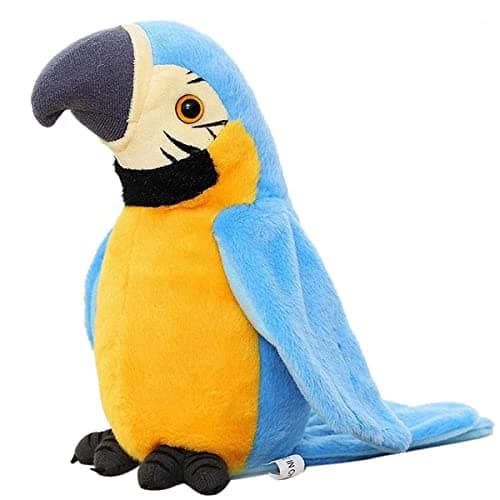 Image of iNszkoos Talking Parrot Repeat What You Say Electronic Mimicry Pet Plush Toy, Funny Pronunciation Talking Parrot Soft Toy, Good Helper in Learning to Speak for Kids Funny Gifts