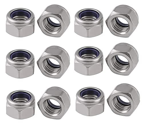 Image of TERF® M20 Nylon Insert Hex Steel Nut M20 (20mm) Self Locking Nylock Hex Nuts - Pack of 4
