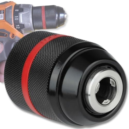 Image of Keyless Drill Chuck 1/2-20unf Mount 2-13mm Hand Drill Chuck Adapter Self-Tightening Chucks Adapter Converter Hammer Drills Chucks Replacement for Multiple Use