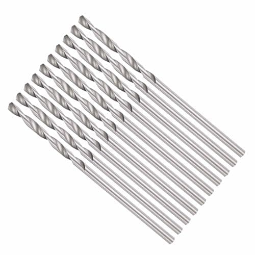 Image of CoCud Drill Bit, 1.5mm Cutting Diameter, 4241 HSS 118° Cutting Angle Uncoated Bright Versatile Jobber Bits - (Applications: for Drilling Plastic Wood Soft Metal), 10-Pieces