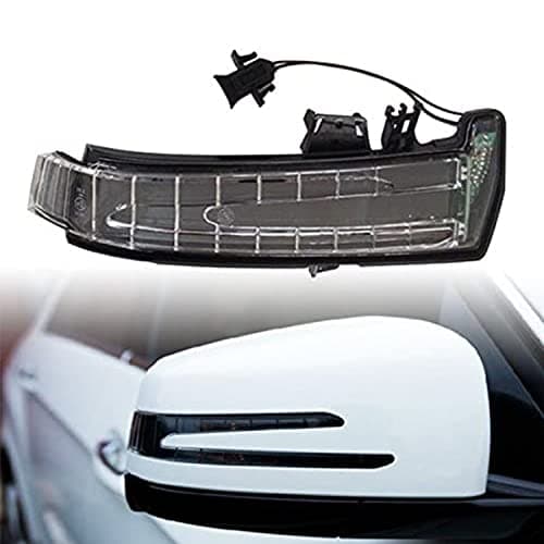 Image of GSRECY Indicator Signal Light Compatible with Mercedes A B C CLA GLA GLK Class W204 W212 W221 W176 W246 X204 W218 LED Side Mirror Marker Turn Signal Light Lens Yellow Light (Right Side)