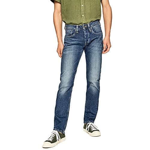 Image of Pepe Jeans Cash Men's Jeans Regular Fit Regular Rise Denim, Blue (Denim-z23), 36W / 30L