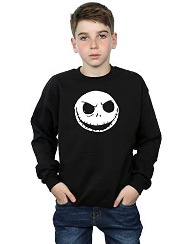 Image of Disney Boys Nightmare Before Christmas Jack Skellington Face Sweatshirt 5-6 Years Black