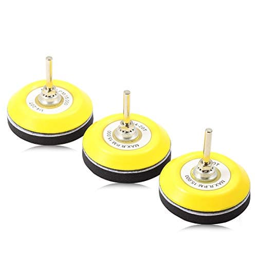Image of SPEEDWOX Hook and Loop Sanding Discs Pad Kit 3 Packs 3 Inches with Soft Foam Layer Buffing Pad and Shank Drill Attachment Backing Pads