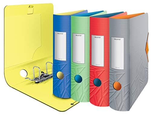 Image of Leitz 180° Active Urban Chic A4 Lever Arch File, Assorted, Curved Spine 82mm Width, Elastic Fastening, Light polyfoam, Urban Chic, 11161099(Assorted colors)