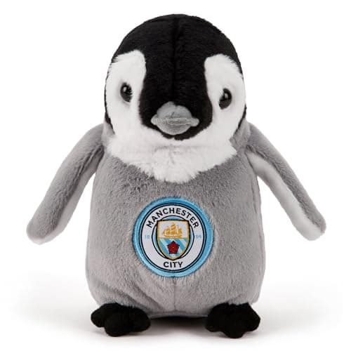 Image of The Gift Scholars Man City FC 22cm Penguin Plush: Officially Licensed Eco-Friendly Football Soft Toy, Ideal Present for Citizens Both Young and Old