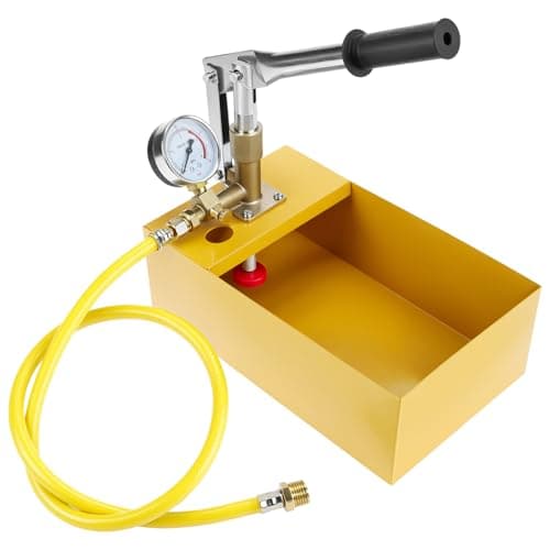 Image of QWORK® Manual Pressure Test Pump, 40 Bar Hydraulic Test Pump for Water Pipes and Underfloor Heating Systems