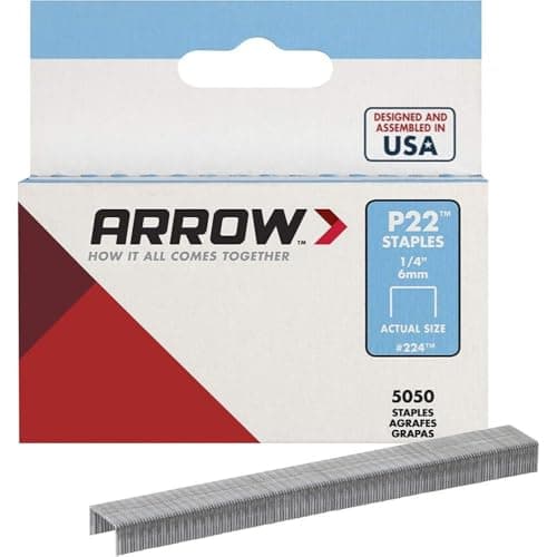 Image of Arrow Fastener 224 Genuine P22 1/4-Inch Staples, 5,050-Pack Pack of 4