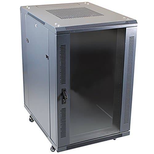 Image of LMS DATA 20U 19-Inch Floor Standing Network Cabinet – 600 x 600 Server & Data Rack Enclosure with Lockable Glass Door for IT, Office & Network Installations