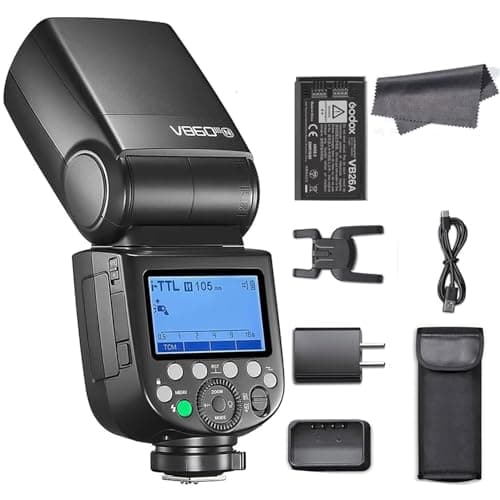 Image of Godox V860III-N TTL Flash for Nikon, 2.4G Wireless Speedlite HSS 1/8000s, 480 Full-Power Flashes,Li-on Battery Speedlight, 0.01-1.5s Recycle Time,10 Levels LED Modeling Light (Upgraded V860II-N)