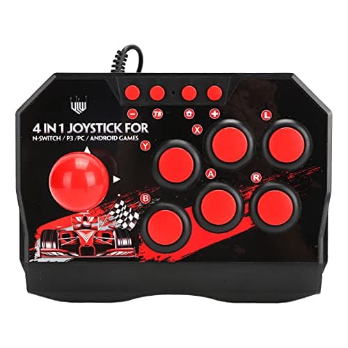 Image of Arcade Fight Stick Retro gaming Atari joystick Wired Arcade Joystick Universal Portable Arcade Fight Stick Computer Game Controller Accessories for PC PS3