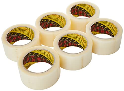 Image of 3M Scotch 371 Box Sealing Tape - Pack of 6, Transparent, 50 mm x 66 m