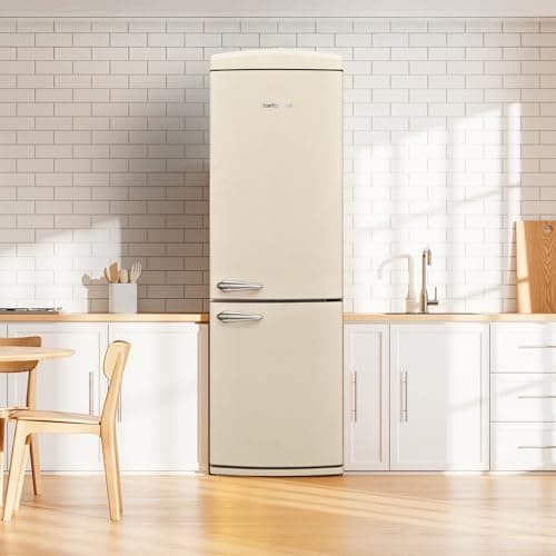 Image of Montpellier MAB190C No Frost Cream Blue Fridge Freezer