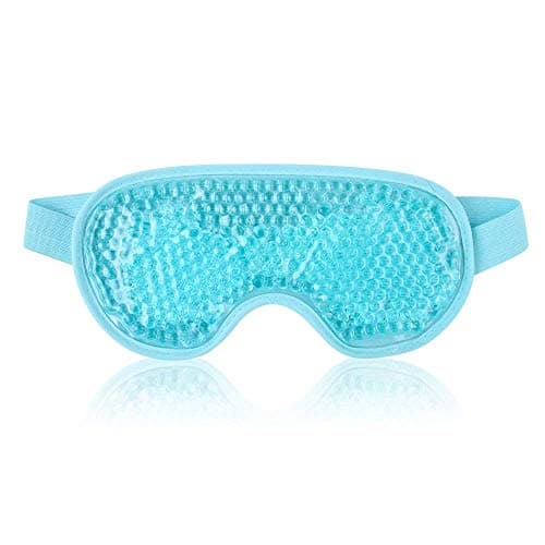 Image of County Aqua Peas Cooling Gel Eye Mask - Cool/Warm Therapy - Perfect For Insomnia, Puffy Eyes & Dark Circles (Turqoise)