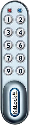 Image of Ironmongery Solutions® 1000 SG KL1000 Locker Lock – Silver Grey, Heavy Duty Security Lock for Cabinets and Lockers