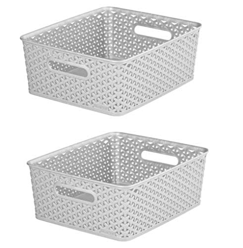 Image of 2 x 13L Grey Curver Basket