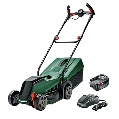 Image of Bosch Home and Garden CityMower 18V-32-300 Cordless Lawn Mower (18 V, 1 x 4.0 Ah Battery, Brushless Motor, Cutting Width: 32 cm, Mows up to 300 m², in a Cardboard Box)